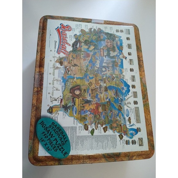 Baseball Stadiums Jigsaw Puzzle 550 Piece Channel Craft Tin 18" x 24" - Picture 2 of 8